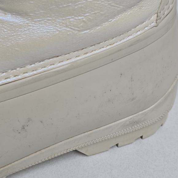 Girls Sperry lace up duck boot cream size 4 - Picture 6 of 16